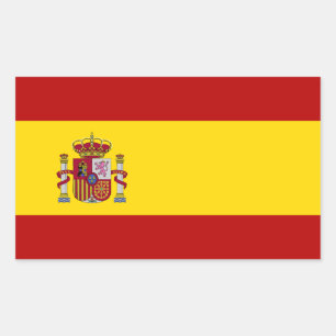 Adesivo Retangular Bandeira da Espanha