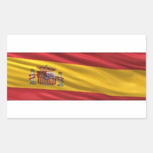 Adesivo Retangular Bandeira da Espanha