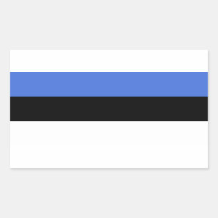 Adesivo Retangular Bandeira da Estônia