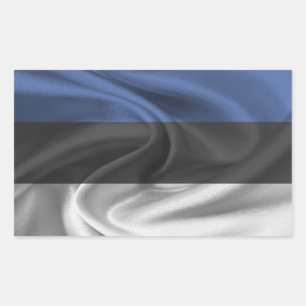 Adesivo Retangular Bandeira da Estônia