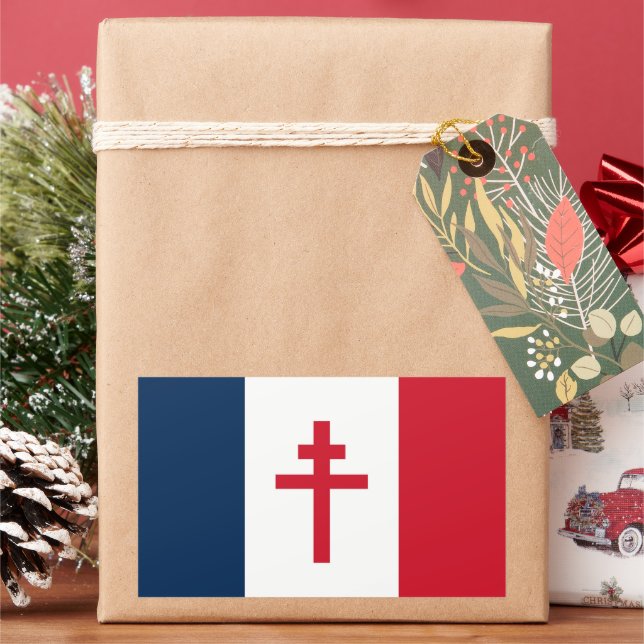 Adesivo Retangular Bandeira da França Livre (Feriado)