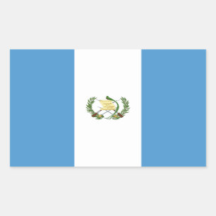 Adesivo Retangular Bandeira da Guatemala