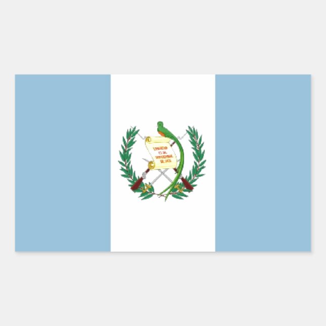 Adesivo Retangular Bandeira da Guatemala (Frente)