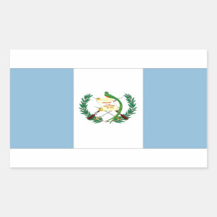 Adesivo Retangular Bandeira da Guatemala
