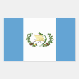 Adesivo Retangular Bandeira da Guatemala - América Central