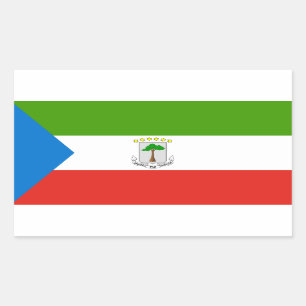Adesivo Retangular Bandeira da Guiné Equatorial