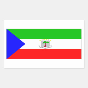 Adesivo Retangular Bandeira da Guiné Equatorial
