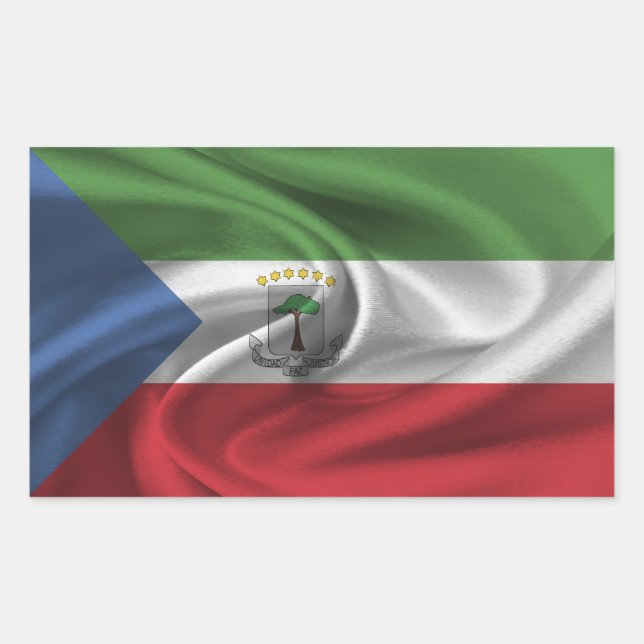 Adesivo Retangular Bandeira da Guiné Equatorial (Frente)