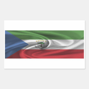 Adesivo Retangular Bandeira da Guiné Equatorial