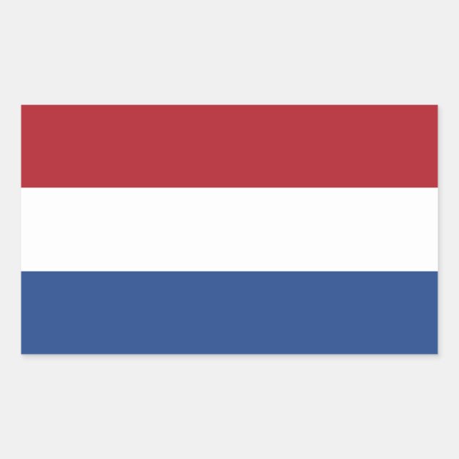 Adesivo Retangular Bandeira da Holanda (Frente)