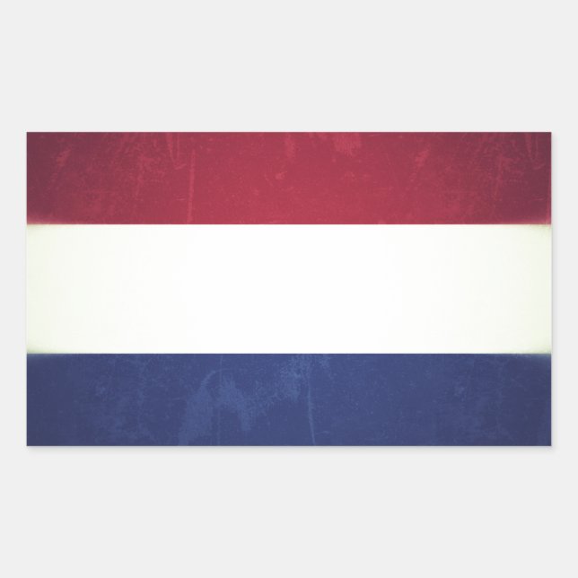 Adesivo Retangular Bandeira da Holanda (Frente)