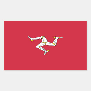 Adesivo Retangular Bandeira da Ilha de Man