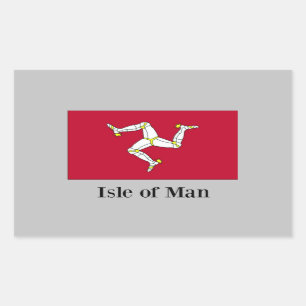 Adesivo Retangular Bandeira da Ilha de Man