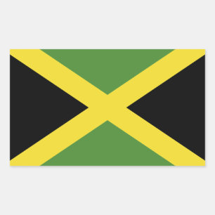 Adesivo Retangular Bandeira da Jamaica