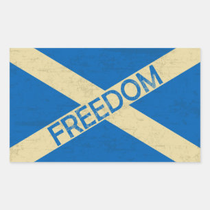 Adesivo Retangular Bandeira da liberdade de Scotland