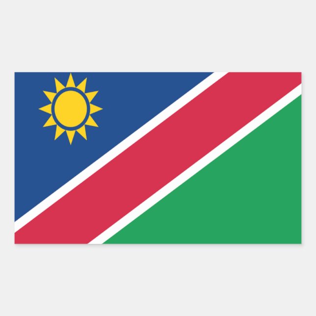 Adesivo Retangular Bandeira da Namíbia (Frente)