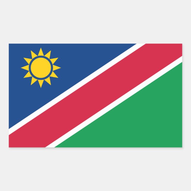 Adesivo Retangular Bandeira da Namíbia, Bandeira da Namíbia (Frente)