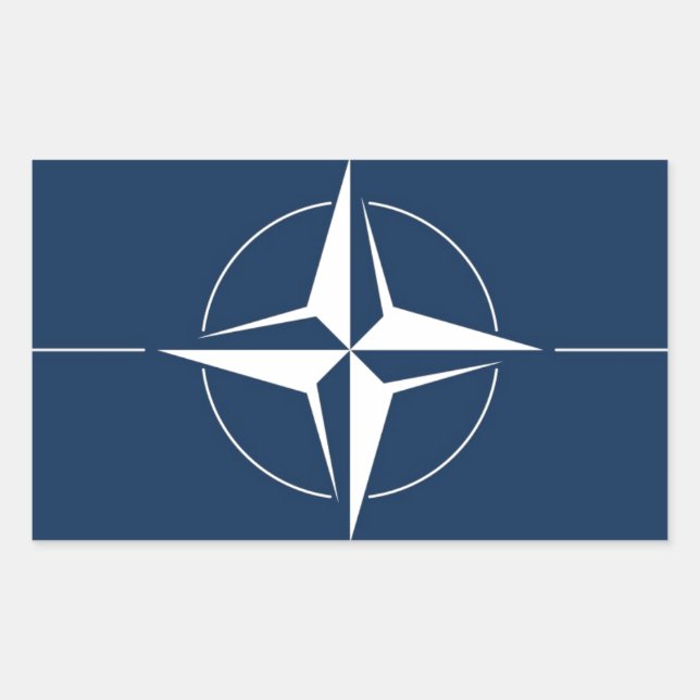 Adesivo Retangular Bandeira da NATO (Frente)