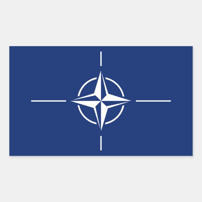 Adesivo Retangular Bandeira da NATO (Frente)
