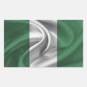 Adesivo Retangular Bandeira da Nigéria