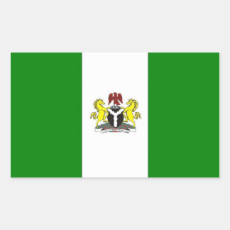 Adesivo Retangular Bandeira da Nigéria
