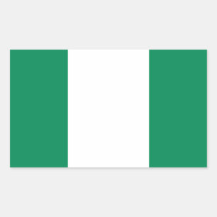 Adesivo Retangular Bandeira da Nigéria