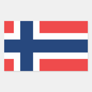 Adesivo Retangular Bandeira da Noruega