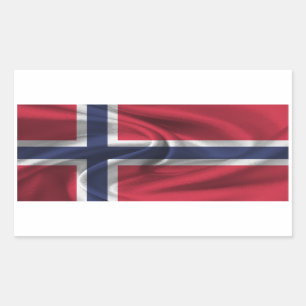 Adesivo Retangular Bandeira da Noruega
