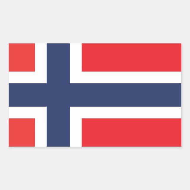 ADESIVO RETANGULAR BANDEIRA DA NORUEGA (Frente)