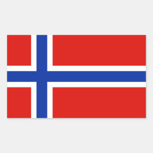Adesivo Retangular Bandeira da Noruega