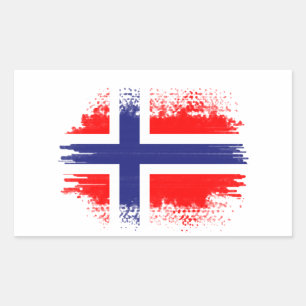 Adesivo Retangular Bandeira da Noruega