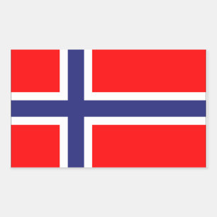 Adesivo Retangular Bandeira da Noruega