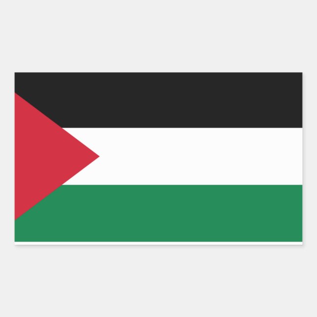 Adesivo Retangular Bandeira da Palestina (Frente)