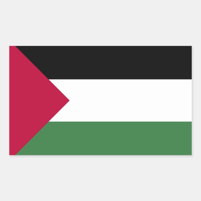 Adesivo Retangular Bandeira da Palestina (Frente)