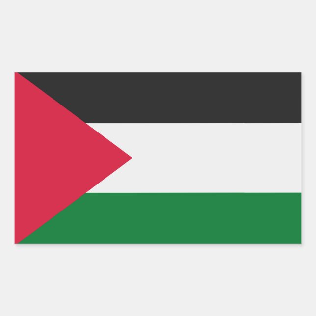 Adesivo Retangular Bandeira da Palestina (Frente)