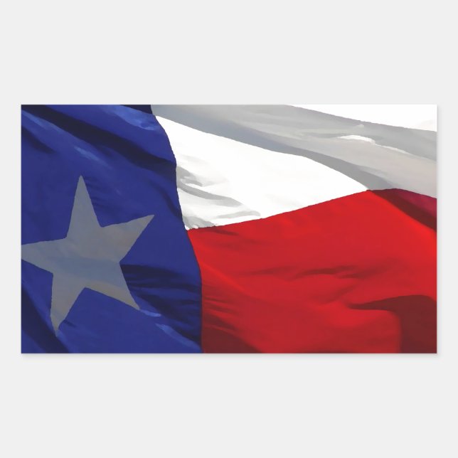 Adesivo Retangular Bandeira da Pop Art do Texas (Frente)