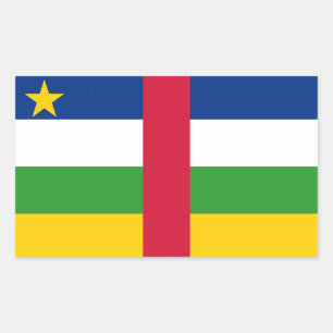 Adesivo Retangular Bandeira da República Centro-Africana