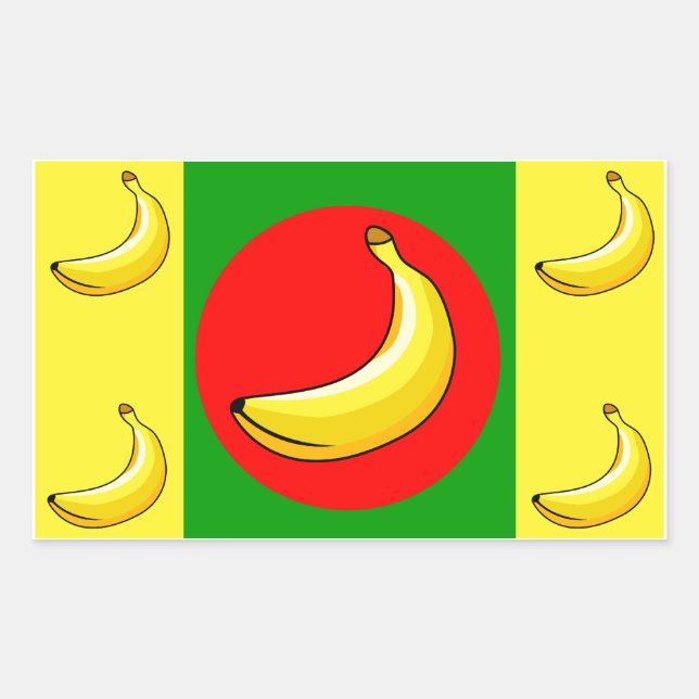 Adesivo Retangular Bandeira da República das Bananas (Frente)