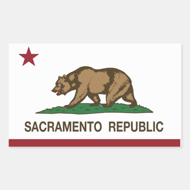 Adesivo Retangular Bandeira da república de Sacramento (Frente)