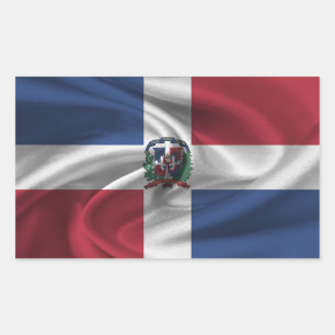 Adesivo Retangular Bandeira da República Dominicana