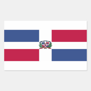 Adesivo Retangular Bandeira da República Dominicana