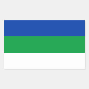 Adesivo Retangular Bandeira da República Komi