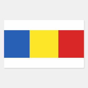 Adesivo Retangular Bandeira da Romênia