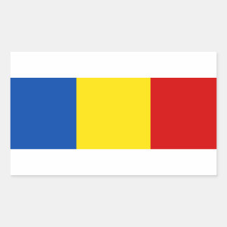 Adesivo Retangular Bandeira da Romênia