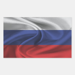 Adesivo Retangular Bandeira da Rússia