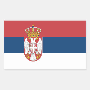 Adesivo Retangular Bandeira da Sérvia