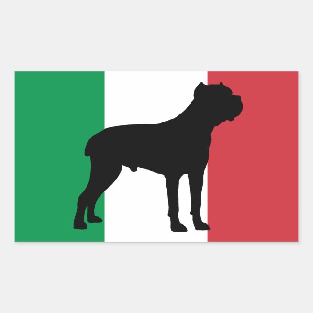 Adesivo Retangular bandeira da silhueta do córso (Frente)