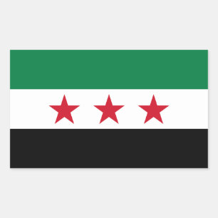 Adesivo Retangular Bandeira da Síria