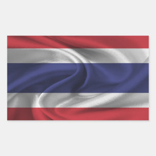 Adesivo Retangular Bandeira da Tailândia