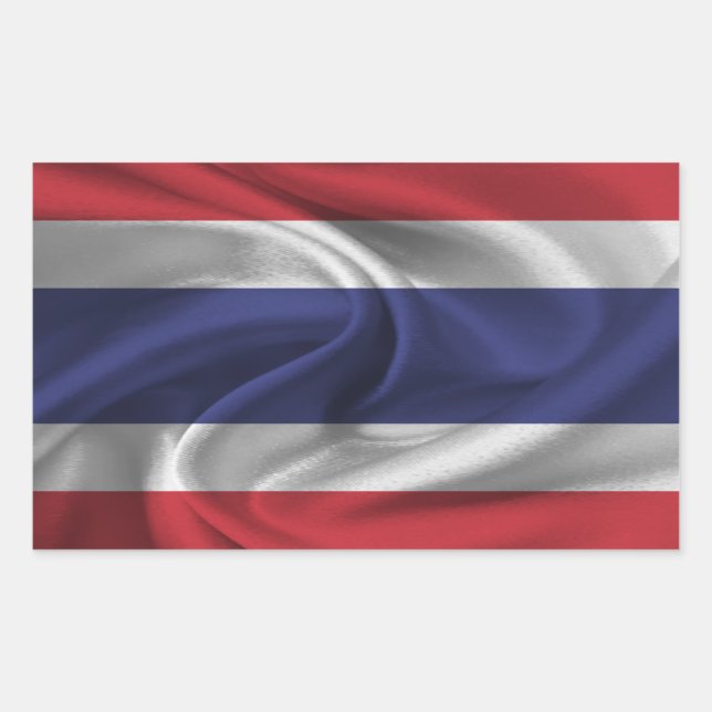Adesivo Retangular Bandeira da Tailândia (Frente)